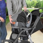 Chicco Activ3 Jogging Travel System Stroller, Crux (Black)