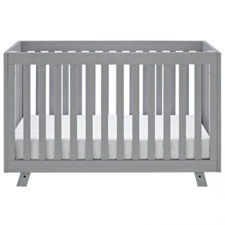 Rosebery Kids Traditional Wood 3 in 1 Convertible Crib in Pebble Gray