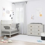 Rosebery Kids Transitional 5-in-1 Convertible Crib in Graphite Grey