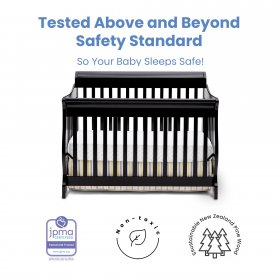 Delta Children Canton 4-in-1 Convertible Crib, Black