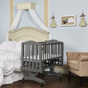 Dream On Me Lullaby Cradle Glider, Steel Gray