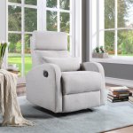 Suite Bebe Aubrey Recliner in Blanco White Fabric