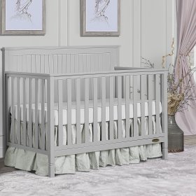 Dream On Me Alexa 5 in 1 Convertible crib, Pebble Gray