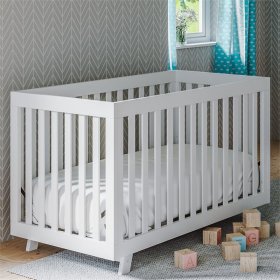 Rosebery Kids Traditional Wood 3 in 1 Convertible Crib in White