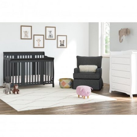 Storkcraft Tuscany 4 in 1 Convertible Crib Gray