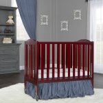 Dream On Me Birch 2-in-1 Folding Portable Mini Crib, Cherry