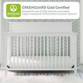 Storkcraft Horizon 5-in-1 Convertible Crib, White, Greenguard Gold Certified