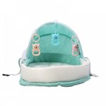 Shengshi Portable Bassinet For Baby Foldable Baby Bed Travel Sun Protection Mosquito Net Breathable Infant Sleeping Basket With Toys Blue