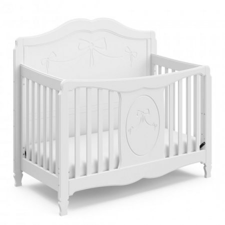 Storkcraft Princess 4 in 1 Convertible Baby Crib, White