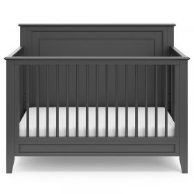 Rosebery Kids Traditional 4 in 1 Wood Convertible Crib in Gray