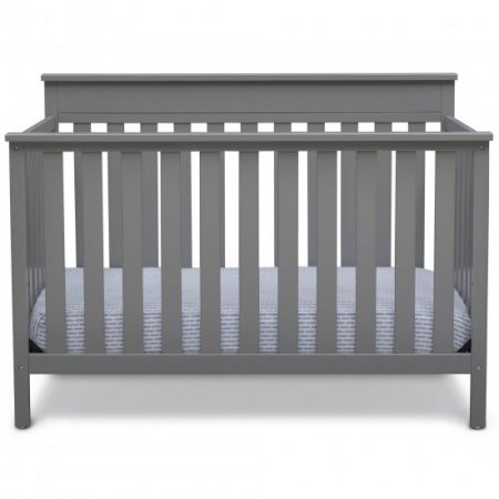 Delta Children Kingswood 4-in-1 Convertible Baby Crib, Grey