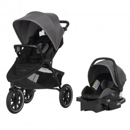 Evenflo Folio3 Stroll & Jog Travel System with LiteMax 35 Infant Car Seat (Avenue)