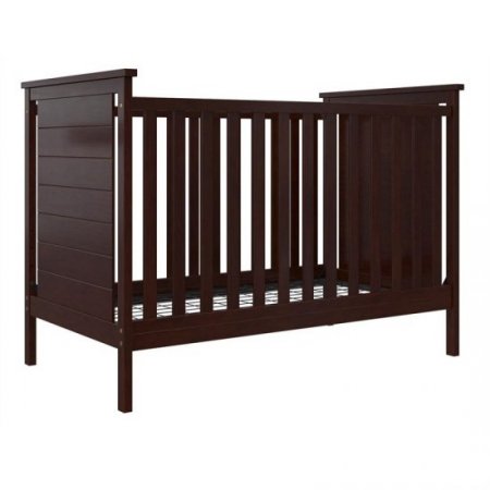 Rosebery Kids Contemporary 3 in 1 Convertible Crib in Espresso