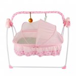 Oukaning Electric Baby Crib Cradle Auto-Swing Newborns Bassinets Sleep Bed Infant Rocker