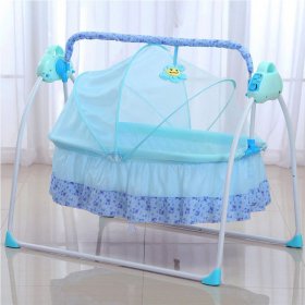 Aohuada Electric Baby bassinet Swing, Music Remoter Control Sleeping Basket Bed