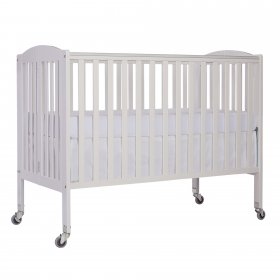 Dream On Me Folding Portable Convenience Full-Size Crib, White