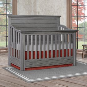 evolur Waverly 5-in-1 Full Panel Convertible Crib, Rustic Grey