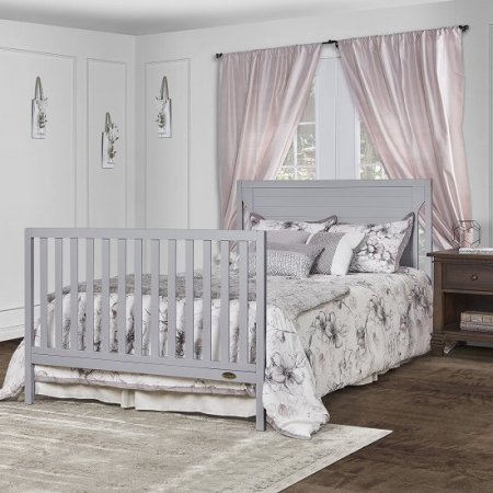 Dream On Me Cape Cod 5-in-1 Convertible Crib in Pebble Grey, Greenguard Gold Certified