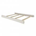 Evolur Convertible Crib Wooden Full Size Bed Rail, Glazed Brush White