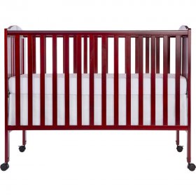 Dream On Me 2-in-1 Folding Full-Size Crib Cherry