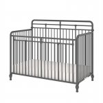 Rosebery Kids Traditional Metal 3 in 1 Convertible Crib in Grey