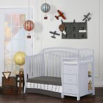 Dream On Me Casco 4-in-1 Mini Crib and Dressing Table, Pebble Gray