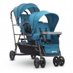 Joovy Big Caboose Graphite Sit and Stand Triple Stroller, Turquoise