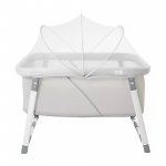 Venice Child Malibu Dreams Rocking Mini Bassinet w/ Mattress Cover, Gray