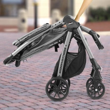 Chicco Mini Bravo Plus Travel System Stroller, Slate (Grey)