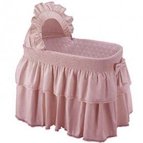 Baby Doll Bedding Paradise Rainbow Bassinet Set, Pink