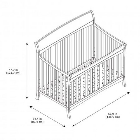 Graco Lennon 4 in 1 Convertible Crib Espresso