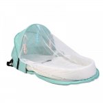 Shengshi Portable Bassinet For Baby Foldable Baby Bed Travel Sun Protection Mosquito Net Breathable Infant Sleeping Basket With Toys Blue