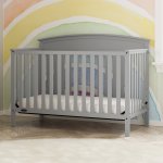 Graco Benton 4 in 1 Convertible Baby Crib, Pebble Gray