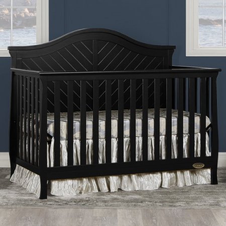 Dream On Me Kaylin 5-in-1 Convertible Crib, Black