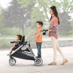 Chicco BravoFor2 Standing/Sitting Double Stroller, Iron (Black/Grey)