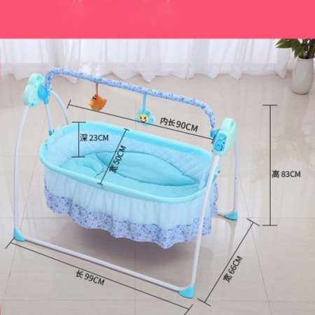 Aohuada Electric Baby bassinet Swing, Music Remoter Control Sleeping Basket Bed