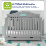 Graco Story Customizable 5-in-1 Convertible Crib with Drawer Pebble Gray