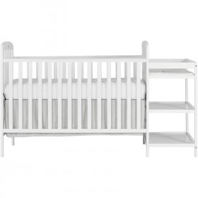 Dream On Me Anna 4-in-1 Convertible Crib and Changer, White