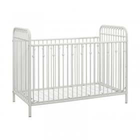 Rosebery Kids Contemporary White Metal Baby Crib