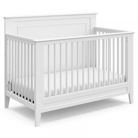 Rosebery Kids Traditional 4 in 1 Wood Convertible Crib in White