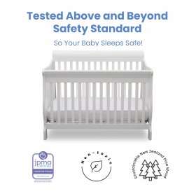 Delta Children Canton 4-in-1 Convertible Crib, Bianca White