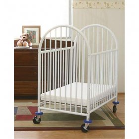 LA Baby Arched Metal Mini/Portable Crib