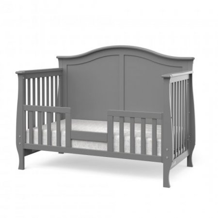 Child Craft Camden 4-in-1 Convertible Baby Crib, Cool Gray