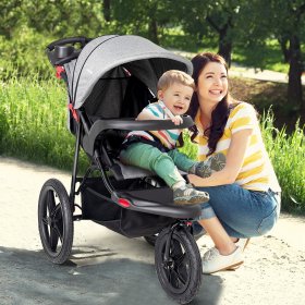 Baby Jogger Foldable Lightweight Infant Baby Stroller Jogger All-terrain w/ Cup Phone Holder