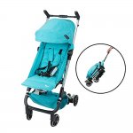 Babyroues Traveler Stroller, Fits In Airplane Overhead Bin, Large Canopy, Full Recline, One Hand Pull Handle, Weighs ONLY 10LBS, Compact, Perfect From Newborn To 4 Years Old (Teal)