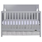 Dream On Me Cape Cod 5-in-1 Convertible Crib in Pebble Grey, Greenguard Gold Certified