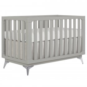 Slumber Baby Urban 4 in 1 Convertible Crib, Brush Pebble Grey