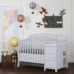 Dream On Me Casco 4-in-1 Mini Crib and Dressing Table, Pebble Gray