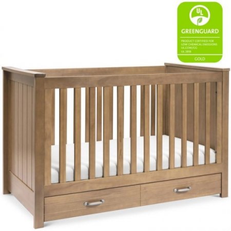 DaVinci Asher 3-in-1 Convertible Crib with Toddler Bed Conversion Kit - Hazelnut