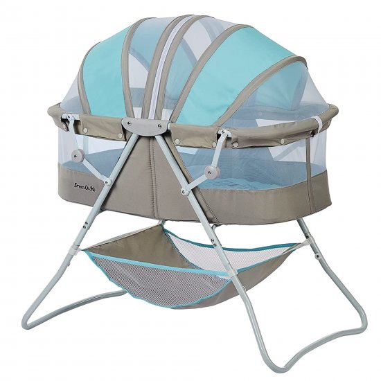 Dream On Me Karley Bassinet in Blue/Grey